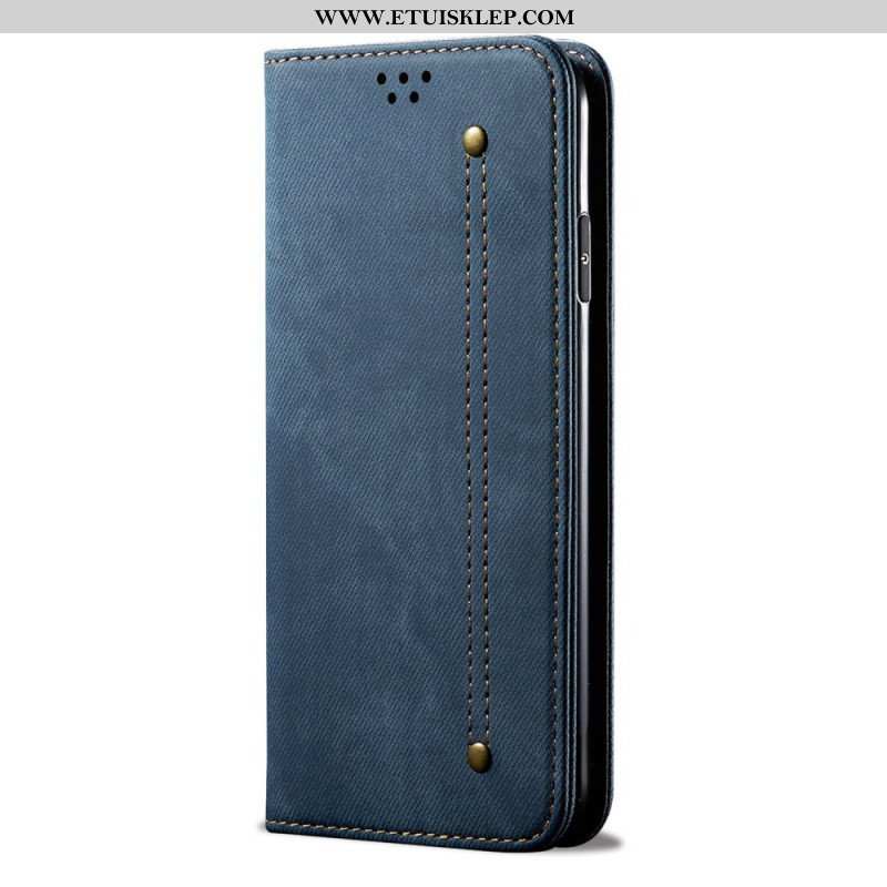 Etui Na Telefon do Poco M4 Pro 5G Etui Folio Tkanina Dżinsowa